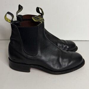 RM Williams Boots Mens UK 5.5 US 6.5 Black Leather Chelsea Made in Australia